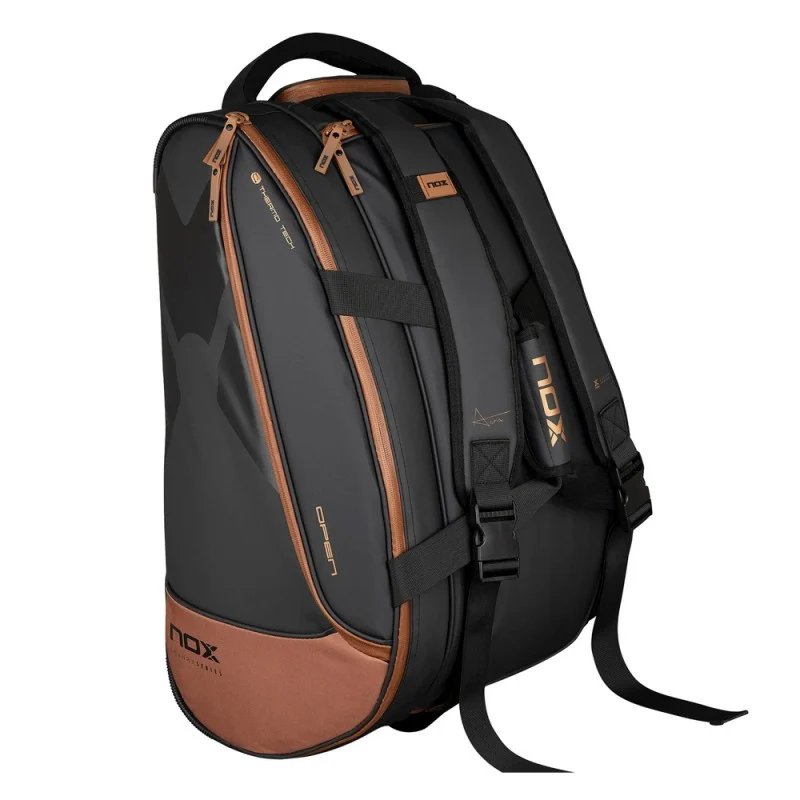 Load image into Gallery viewer, NOX Luxury Open Series Black/Brown 2024 padel racket bag
