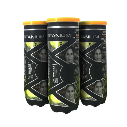 NOX PRO TITANIUM Padel Balls Pack of 3 Balls Nox