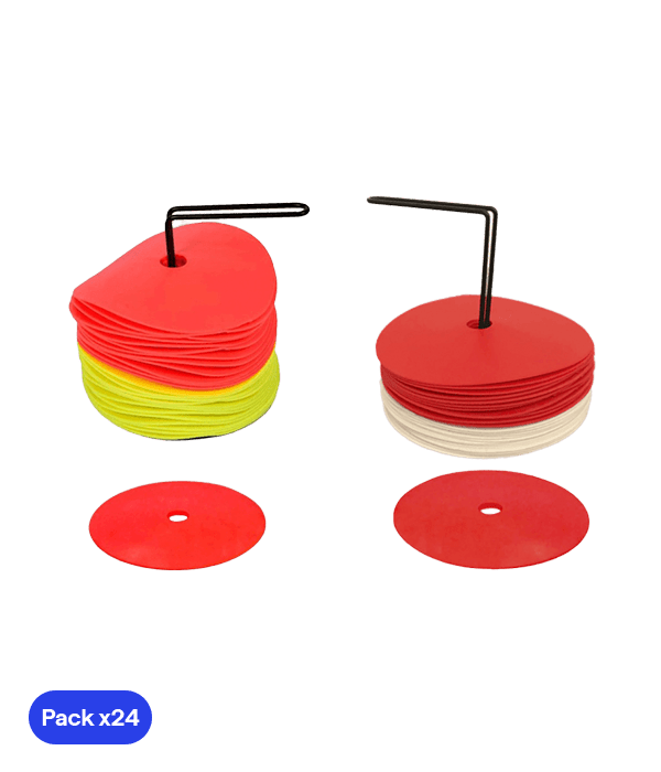 Zastor Pack of 24 flat rubber cones Court & Training Zastor