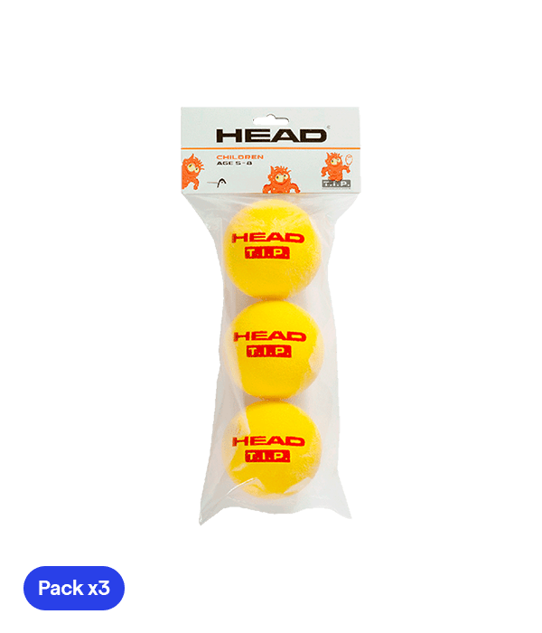 HEAD Soft Foam T.I.P. (Pack x3) Pressurizers Padel Balls Head