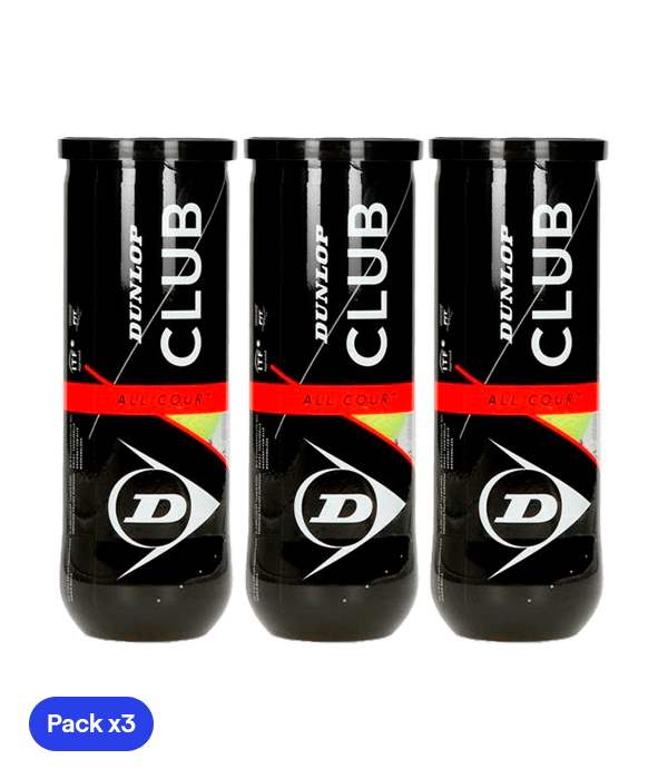Dunlop Club All Court Padel Balls (Pack x3) Padel Balls Dunlop