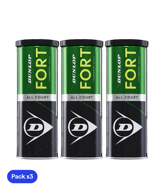 Dunlop Fort All Court Padel Balls (Pack x3) Padel Balls Dunlop