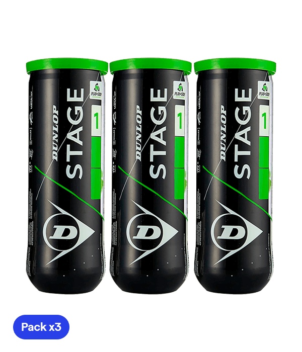 Dunlop Stage 1 Green Balls (Pack x3) Padel Balls Dunlop