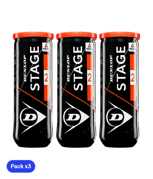 Dunlop Stage 2 Padel Balls (Pack x3) Padel Balls Dunlop