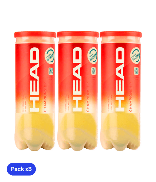 HEAD Championship Padel Balls (Pack x3) Padel Balls Head