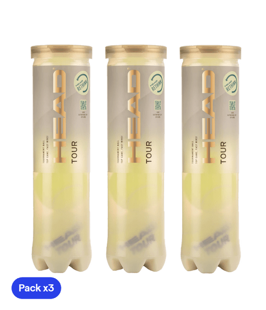 HEAD Tour (x4)(Pack x3) Padel Balls Padel Balls Head