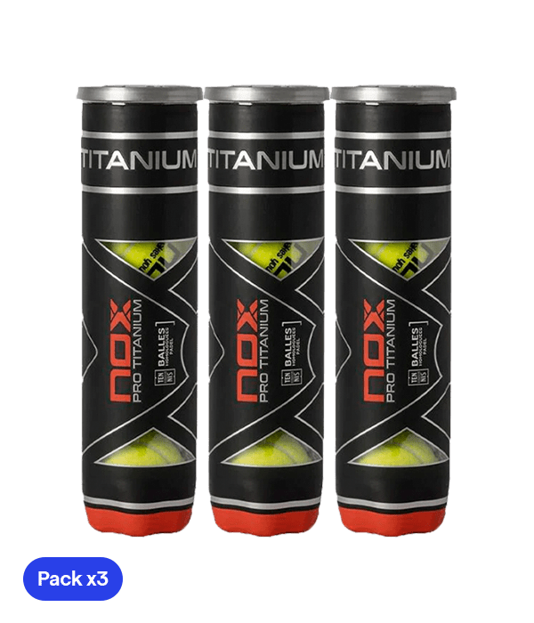 NOX Pro Titanium Padel Balls (x4)(Pack x3) Padel Balls Nox