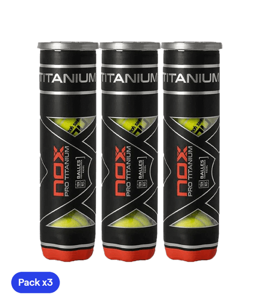 NOX Pro Titanium Padel Balls (x4)(Pack x3) Padel Balls Nox
