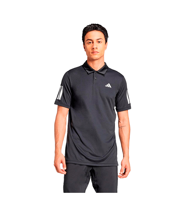 Polo Adidas Club 3STR Black 2025 Padel Clothes Adidas