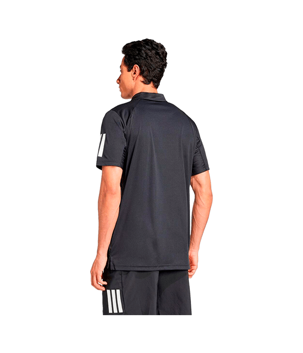 Polo Adidas Club 3STR Black 2025 Padel Clothes Adidas