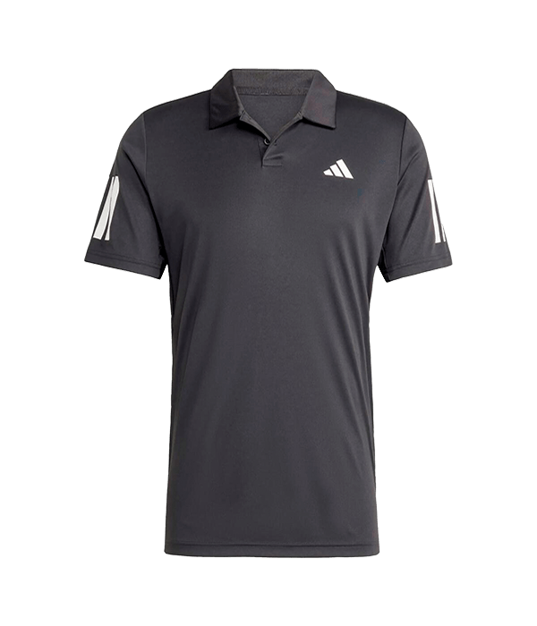 Polo Adidas Club 3STR Black 2025 Padel Clothes Adidas