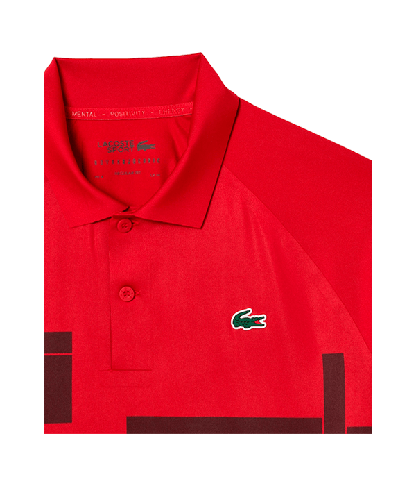 Polo Lacoste Djokovic Red/Black 2025 Padel Clothes Lacoste