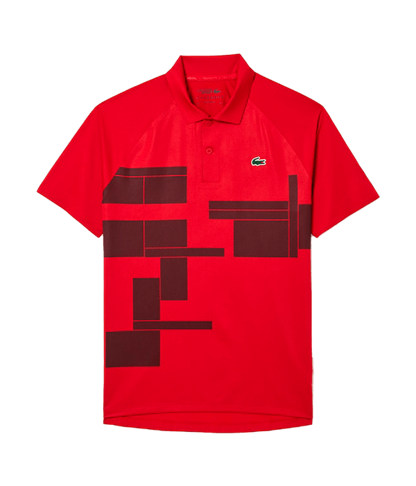 Polo Lacoste Djokovic Red/Black 2025 Padel Clothes Lacoste