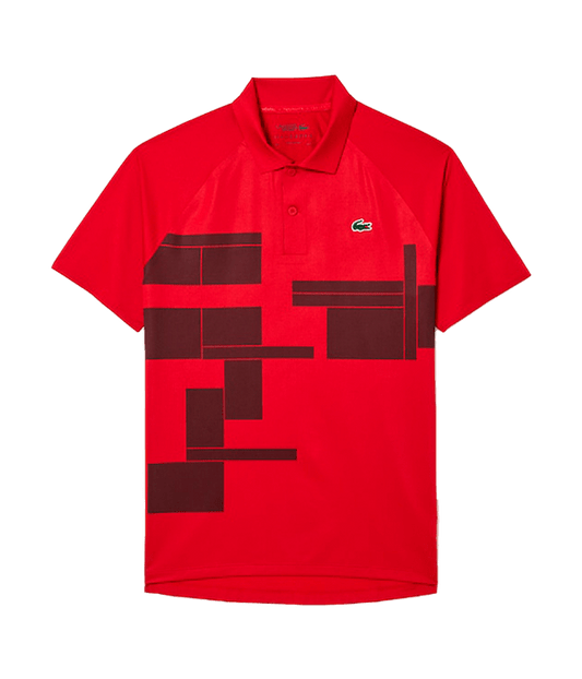 Polo Lacoste Djokovic Red/Black 2025 Padel Clothes Lacoste