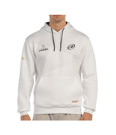 Hoodie Bullpadel Baque White 2025 Padel Clothes Bullpadel