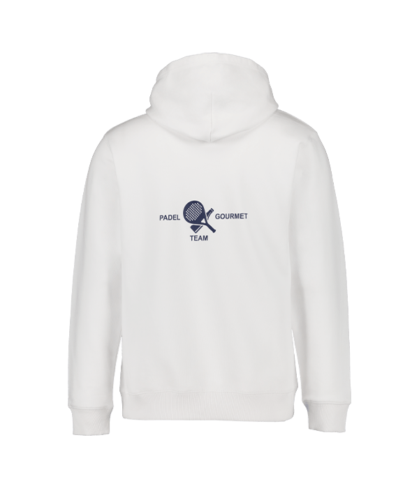 Hoodie Padel Team Gourmet Unisex Blanca Padel Clothes Gourmet