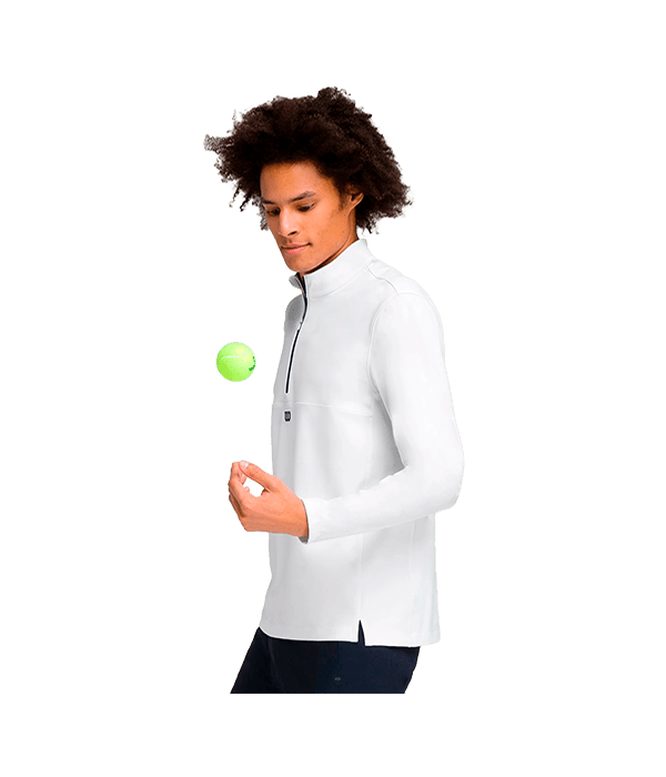 Hoodie Wilson Elevate Performance White 2025 Padel Clothes Wilson