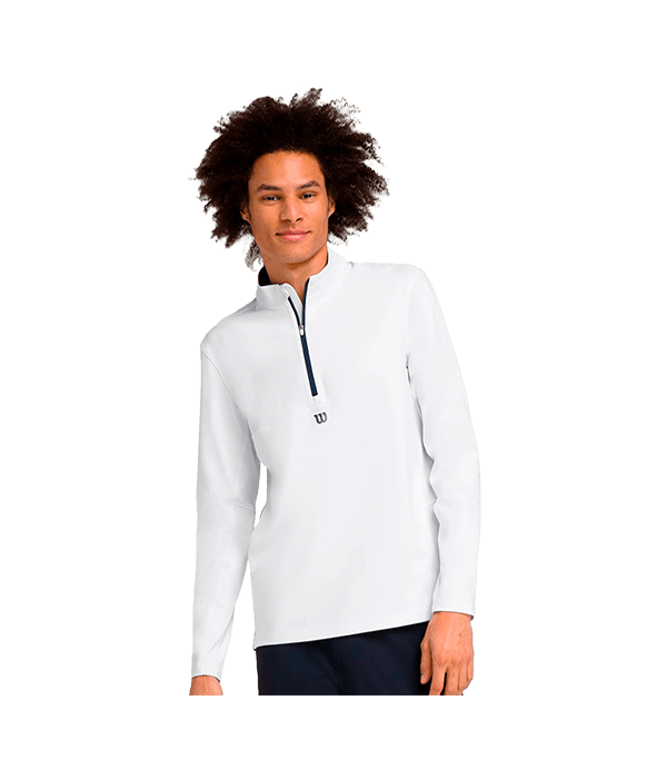 Hoodie Wilson Elevate Performance White 2025 Padel Clothes Wilson