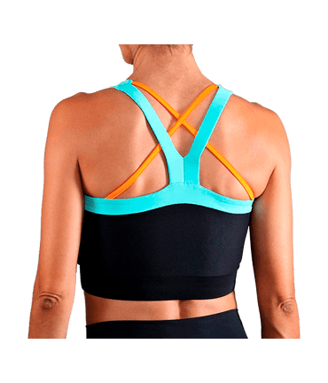 Top Endless Crop Black/Aqua 2025 Padel Clothes Endless