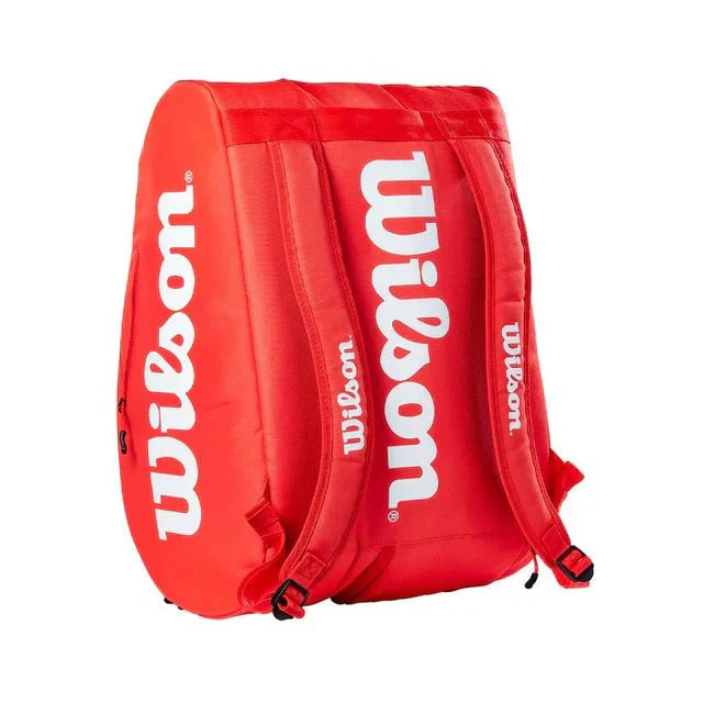 WILSON SUPER TOUR Padel Red/White Racket Bag Padel Bag Wilson