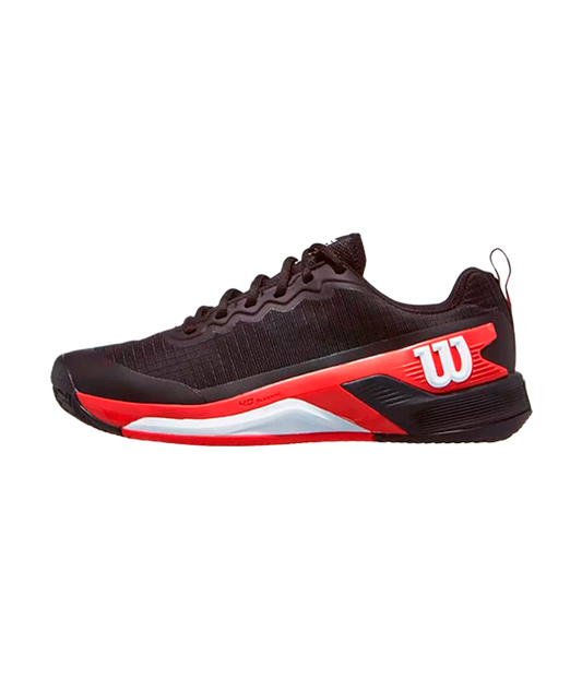 Wilson Rush Pro 4.5 Clay Black/Infrared/White 2025 Padel Shoes Zapatillas Wilson 40