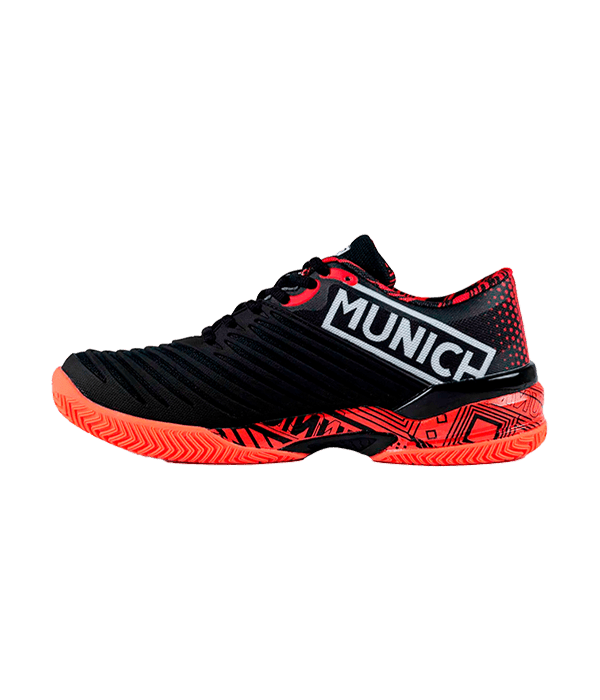Munich Padx 55 Black/Red 2025 Padel Shoes Padel Shoes Munich