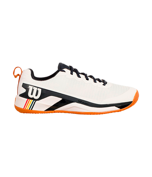 Wilson Rush Pro 4.5 Clay RG White/Navy Blazer/Gum 2025 Padel Shoes Zapatillas Wilson 40